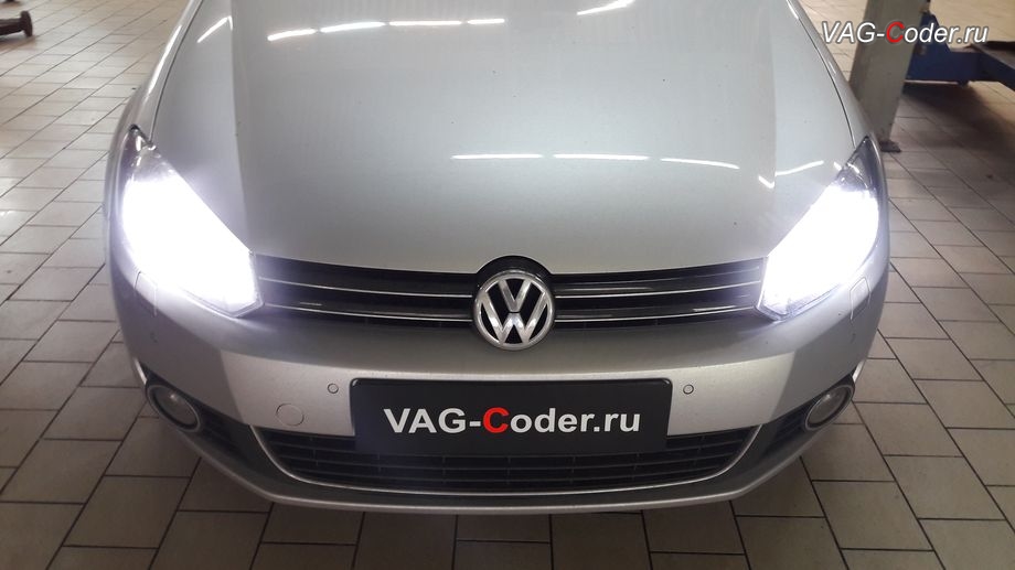 VW Golf VI-2012м/г - кодирование доустановленного штатного адаптивного биксенона(AFS) от VAG-Coder.ru