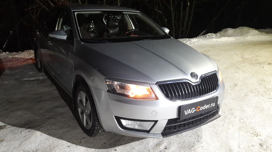 Skoda Octavia A7-1,2TSI(CJZA)-МКП5-2014м/г - обновление прошивки магнитолы, установка микрофона и камеры заднего вида, подключение регистратора и антирадара к блоку предохранителей со скрытием проводки от VAG-Coder.ru