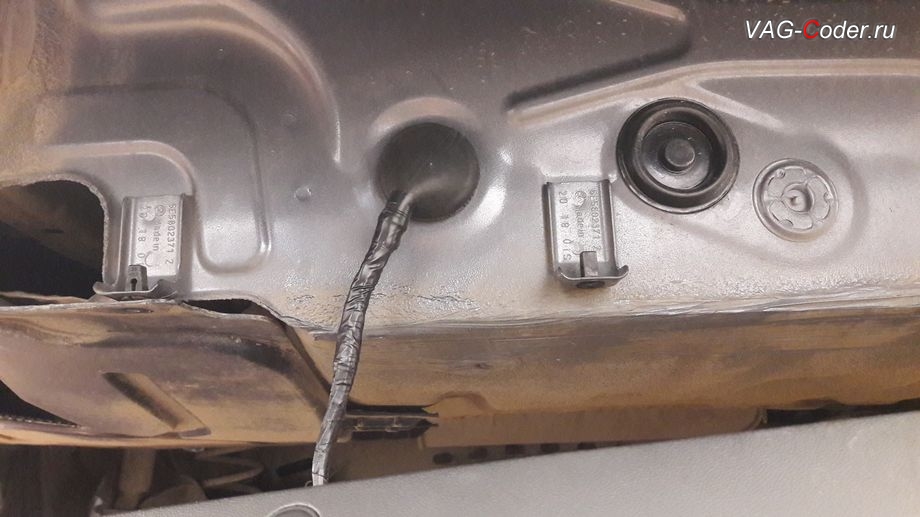 Skoda Octavia A7 FL-2018м/г - прокладка проводки заднего парктроника, доустановка оригинального заднего парктроника в VAG-Coder.ru