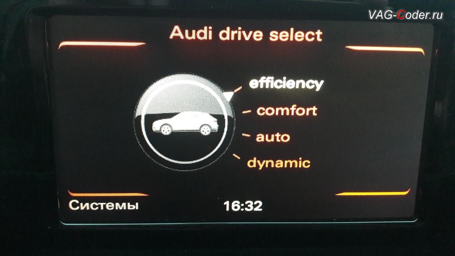 Активация Audi Drive Select (ADS) - выбор режима движения на Audi Q3 в VAG-Coder.ru в Перми