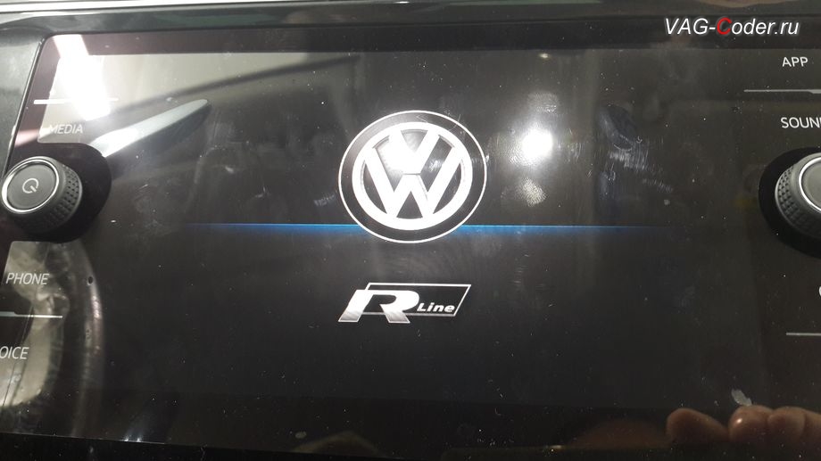 VW Tiguan NF-2019м/г - модификация загрузочной картинки штатной магнитолыв стиле R-Line, активация и кодирование скрытых функций в VAG-Coder.ru