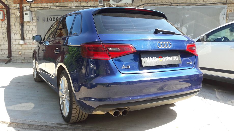 Audi A3(8V)-1,4TSI-DSG7-2014м/г - программная активация скрытых пунктов в меню в панели приборов - борткомпьютер (мгновенный расход, средний расход, пробег за поездку и температура масла двигателя), программная эффективность (экономайзер), цифровой спидометр, и обновление устаревшей заводской прошивки двигателя 1,4TSI(CXSA) на Ауди А3 в VAG-Coder.ru в Перми