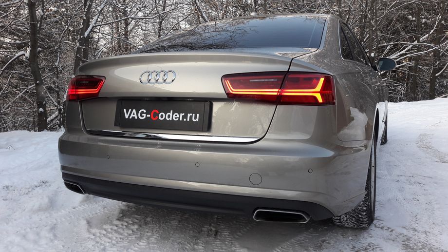 Audi A6(С7)-1,8TSI-DSG7-2015м/г - замена магнитолы без навигации Radio Media Concert (RMC) на топовую мультимедийную информационно-навигационную систему Audi MMI Navigation Plus (MIB-2 High) с навигацией в VAG-Coder.ru в Перми