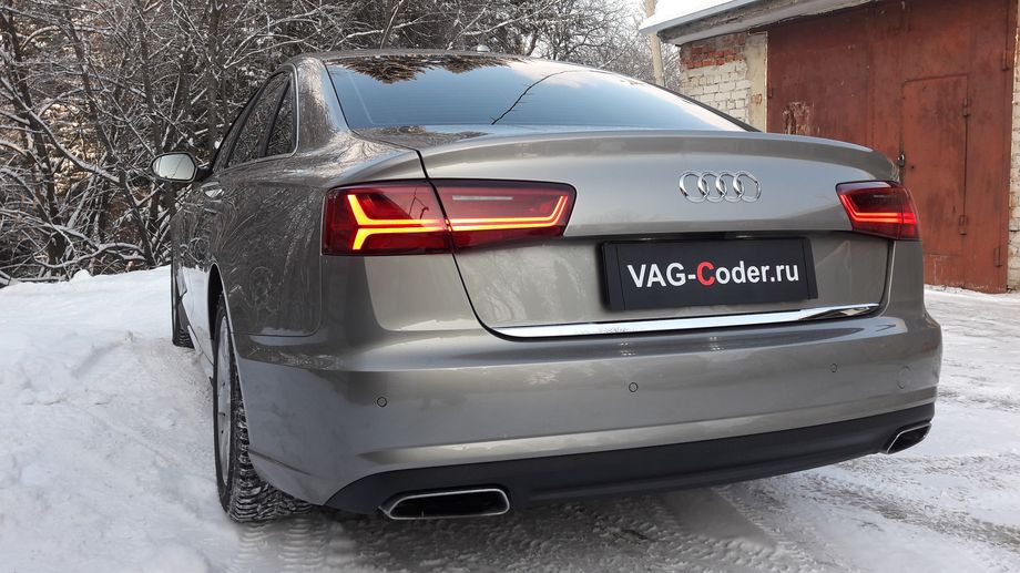 Audi A6(С7)-1,8TSI-DSG7-2015м/г - замена магнитолы без навигации Radio Media Concert (RMC) на топовую мультимедийную информационно-навигационную систему Audi MMI Navigation Plus (MIB-2 High) с навигацией в VAG-Coder.ru в Перми