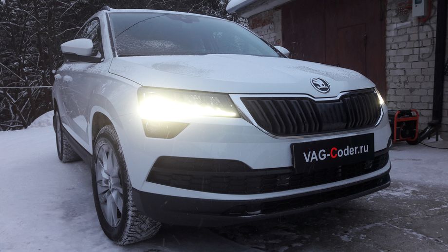 Программная активация и кодирование пакета скрытых заводских функций на Skoda Karoq-2021м/г в VAG-Coder.ru в Перми