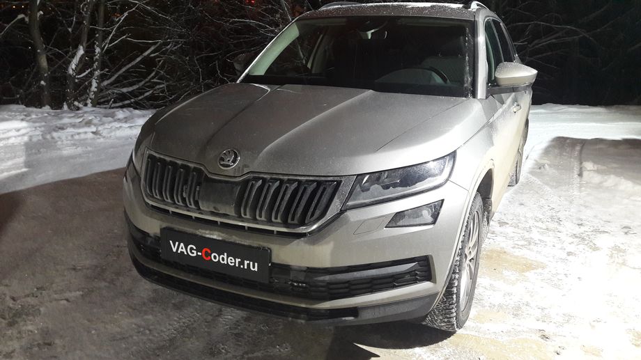 Skoda Kodiaq-2,0TSI-4х4-DSG7-2019м/г - активация ассистента городского автопилота с удержанием автомобиля в полосе при движении в городском потоке в пробках Трафик Джам (Traffic Jam Assist, TJA), и активация и кодирование скрытых функций в VAG-Coder.ru в Перми