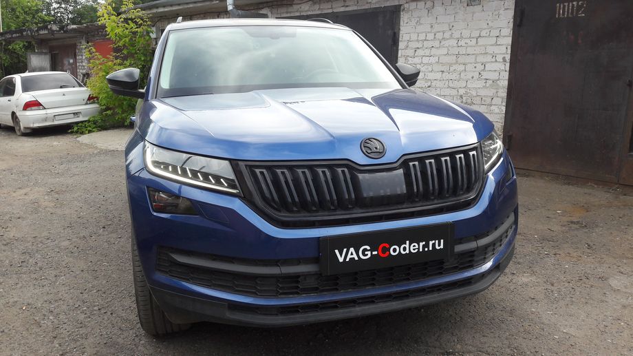 Skoda Kodiaq-2,0TSI-4х4-DSG7-2019м/г - замена аналоговой приборки на новую цифровую панель приборов (AID - Active Info Display) в VAG-Coder.ru в Перми