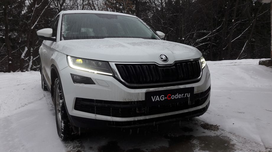 Skoda Kodiaq-2,0TSI-4х4-DSG7-2020м/г - замена аналоговой приборки на новую цифровую панель приборов (AID - Active Info Display) и активации новых скрытых функций в новой цифровой панели приборов в VAG-Coder.ru в Перми