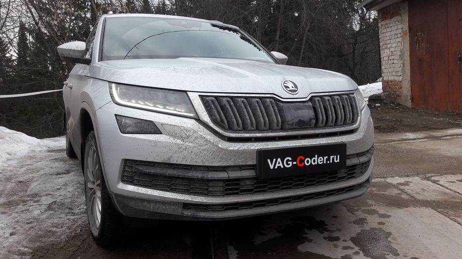 Skoda Kodiaq-2,0TDI-4х4-DSG7-2020м/г - активация и кодирование пакета скрытых заводских функций, активация Ассистента движения по полосе Lan Assist (Лан Асист, контроль движения и подруливания в полосе по дорожной разметке с Адаптивным ведением по полосе), активация Распознавания и отображения дорожных знаков в панели приборов (Traffic Sign Detection, VZE), активация Ассистента городского автопилота с удержанием автомобиля в полосе при движении в городском потоке в пробках Трафик Джам (Traffic Jam Assist, TJA), и активация Ассистента аварийной остановки Emergency Assist (Эмердженси Асист) на Шкода Кодиак в VAG-Coder.ru в Перми