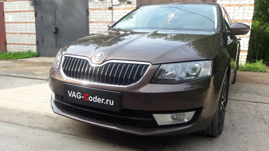 Skoda Octavia A7-1,8TSI-МКП6-2014м/г - замена блоков управления диагностического интерфейса шин данных (J533, гейтвей) и блока управления бортовой сети (J519, BCM) для активации эстетической подсветки и виджетов в колодцах цифровой панели приборов (AID, Active Info Display) на Шкода Октавия А7 в VAG-Coder.ru в Перми