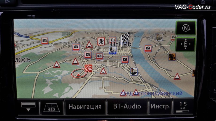 Skoda Superb-2012м/г - отображение на карте персональных точек POI, обновление прошивки на RNS510 (Columbus), навигационных карт и персональных точек POI на штатной медиасистеме РНС510 (Коламбус) на Шкода Суперб в VAG-Coder.ru в Перми
