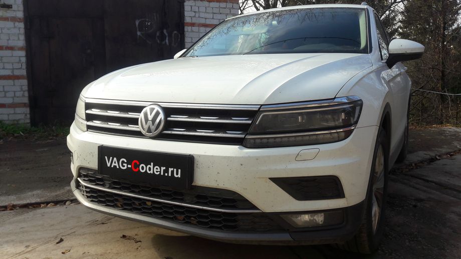 VW Tiguan NF-2,0TDI-4х4-DSG7-2018м/г - программная активация эстетической подсветки смены цветов в магнитоле и в панели приборов, и кодирование пакета скрытых заводских функций на Фольксваген Тигуан НФ в VAG-Coder.ru в Перми