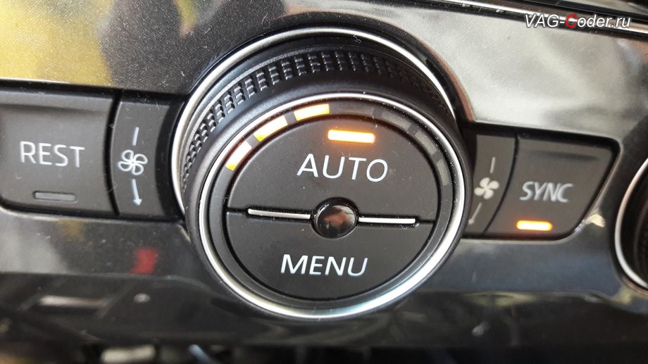 VW Tiguan NF-2019м/г - активация функции отображения скорости обдува климата в режиме AUTO, активация и кодирование скрытых функций в VAG-Coder.ru в Перми