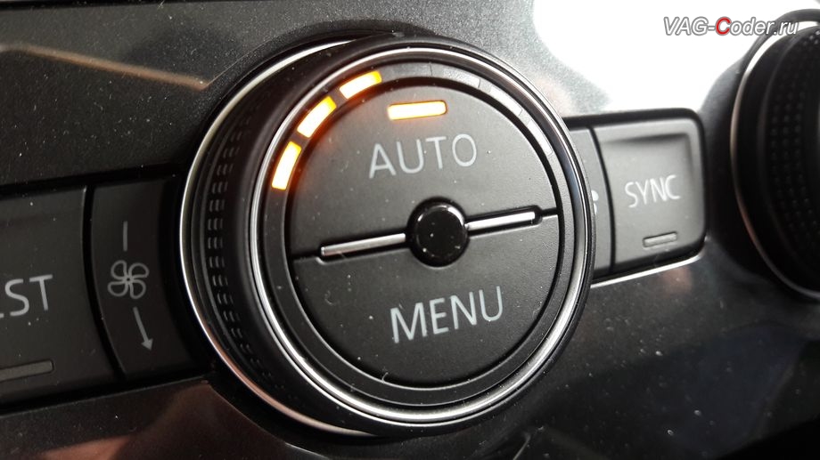VW Tiguan NF-2020м/г - активация функции отображения скорости обдува климата в режиме AUTO, активация и кодирование скрытых функций в VAG-Coder.ru в Перми