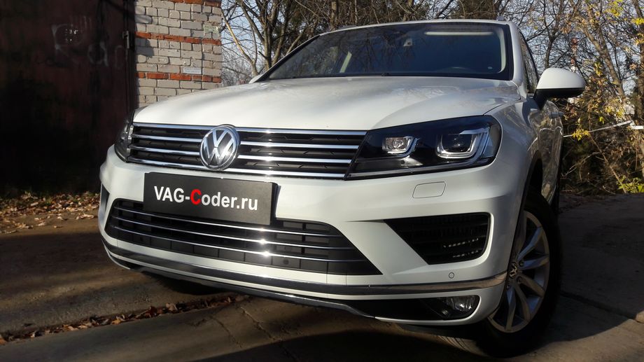 VW Touareg FL-3,0TDI-4х4-АКПП8-2016м/г - доустановка электроники заводского пакета оборудования обогрева ветрового стекла и отдельной штатной кнопки включения подогрева ветрового стекла на Фольксваген Туарег ФЛ в VAG-Coder.ru в Перми