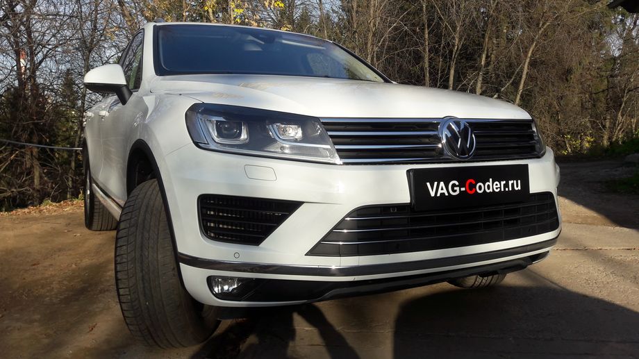 VW Touareg FL-3,0TDI-4х4-АКПП8-2016м/г - доустановка электроники заводского пакета оборудования обогрева ветрового стекла и отдельной штатной кнопки включения подогрева ветрового стекла на Фольксваген Туарег ФЛ в VAG-Coder.ru в Перми