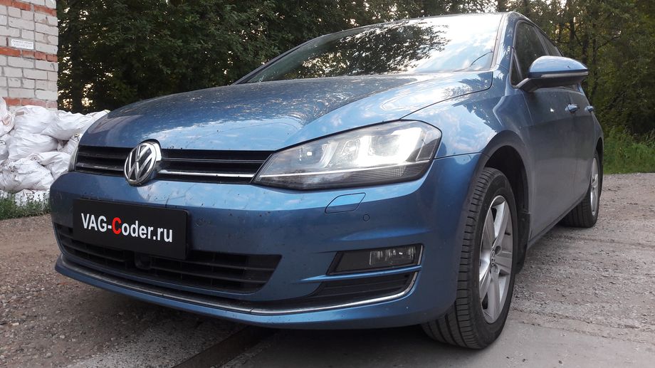 VW Golf 7-1,4TSI(CHPZ)-DSG7-2013м/г - программное кодированию и активации пакета скрытых заводских функций, программная разблокировка просмотра видеофайлов в движении (VIM, Video In Motion), обновление устаревшей прошивки двигателя 1,4TSI(CHPZ), и перепрошивка руля в Тугой руль на Фольксваген Гольф 7 в VAG-Coder.ru в Перми