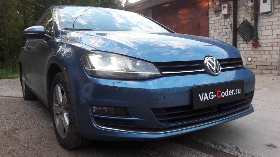 VW Golf 7-1,4TSI(CHPZ)-DSG7-2013м/г - программное кодированию и активации пакета скрытых заводских функций, программная разблокировка просмотра видеофайлов в движении (VIM, Video In Motion), обновление устаревшей прошивки двигателя 1,4TSI(CHPZ), и перепрошивка руля в Тугой руль на Фольксваген Гольф 7 в VAG-Coder.ru в Перми