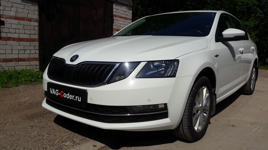 Skoda Octavia A7 FL-1,6MPI-АКПП6-2020м/г - доустановка оригинальной заводской камеры заднего вида с динамическими траекториями и омывателем в ручку открытия задней двери на Шкода Октавия А7 ФЛ в VAG-Coder.ru в Перми