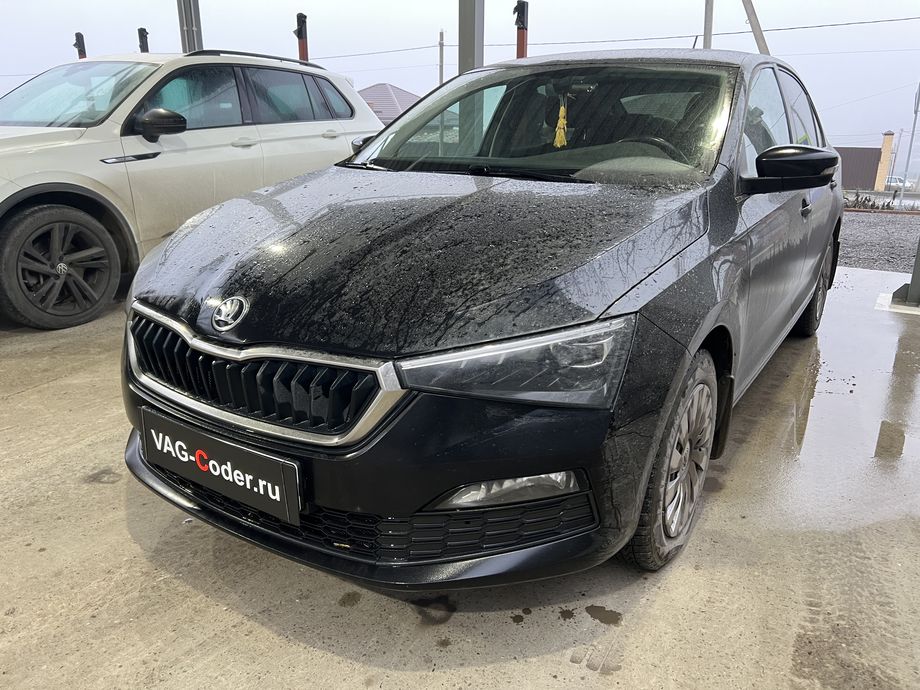 Skoda Rapid FL-1,4TSI-DSG7-2020м/г - программное устранение ошибки и сбоя работы неисправного блока управления системы телематики (ошибки - SOS и Красная/Оранжевая индикация Глонасс) и восстановление работы блока системы телематики, и обновление устаревшей прошивки блока управления модуля аварийного вызова и коммуникации Эра-Глонасс (OCUGen3High, 75-й блок) устраняющей самопроизвольный разряд АКБ в блоке Глонасс на Шкода Рапид ФЛ в VAG-Coder.ru в Ростове-на-Дону