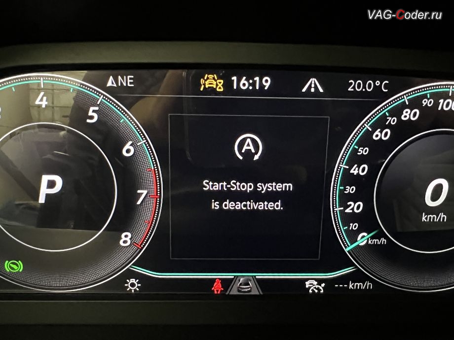 VW Tayron-1,4TSI-DSG7-2023м/г - после программно-аппаратного отключения функции системы Start/Stop - теперь при включении зажигания на экране магнитолы функция системы Start/Stop будет в статусе деактивирована (Start-Stop system is deactivated, Старт-Стоп OFF, Система старт-стоп выключена), доустановка сенсорного мультируля (MFL) с подрулевыми лепестками, программно-аппаратное отключению функции системы Start/Stop (с памятью последнего активного состояния включено или отключено), программная активации функции Android Auto, и программное отключению активации аккаунта к онлайн сервисам - отключение входа аккаунта на магнитоле (Welcome - Online service with you all the way, Welcome - Loading account ..., Allow apps/services suсh as navi/weather/media, etc, to use your vechicle location?, Offline user - account login, Login in now and relax - Volkswagen online service with you all the way - Drive as offline account) на Фольксваген Тайрон в VAG-Coder.ru в Ростове-на-Дону