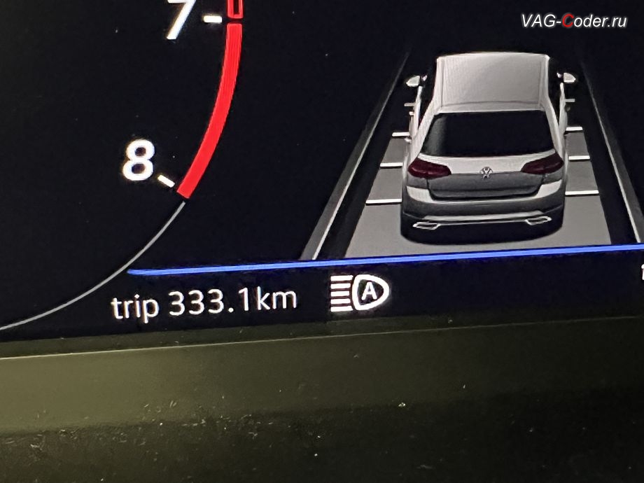 VW Taos USA-2022м/г - функция автоматического переключения Ближнего/Дальнего света в темное время суток - работают штатно, кодирование и программная прописка замененных фар на европейские LED-фары IQ.Light на Фольксваген Таос Америка в VAG-Coder.ru в Ростове-на-Дону