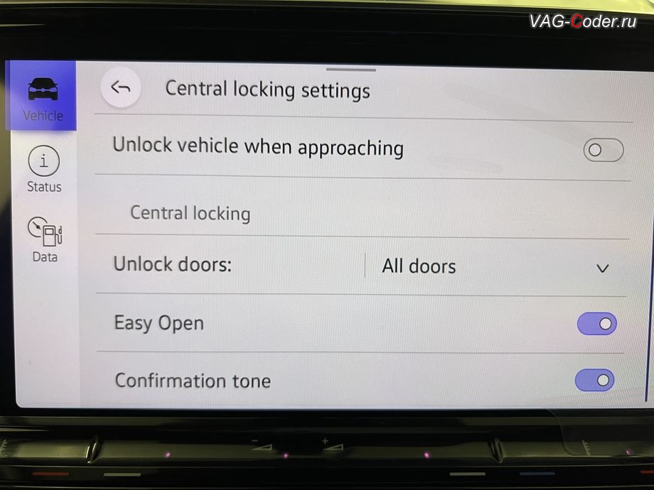 VW Teramont X-2025м/г - активация звукового подтверждение закрытия автомобиля (+ меню - вкл/выкл) - Confirmation tone, программное отключение активации аккаунта к онлайн сервисам - отключение входа аккаунта Login in now and relax - Volkswagen online service with you all the way - Drive as offline account на магнитоле (Welcome - Online service with you all the way, Welcome - Loading account ..., Allow apps/services suсh as navi/weather/media, etc, to use your vechicle location?, Offline user - account login, Login in now and relax - Volkswagen online service with you all the way - Drive as offline account, Privacy policy), русификациия цифровой панели комбинации приборов (AID, Active Info Displаy), программная активация функции Android Auto пакета функции App-Connect, и активация и кодирование пакета скрытых заводских функций на Фольксваген Терамонт Х в VAG-Coder.ru в Ростове-на-Дону