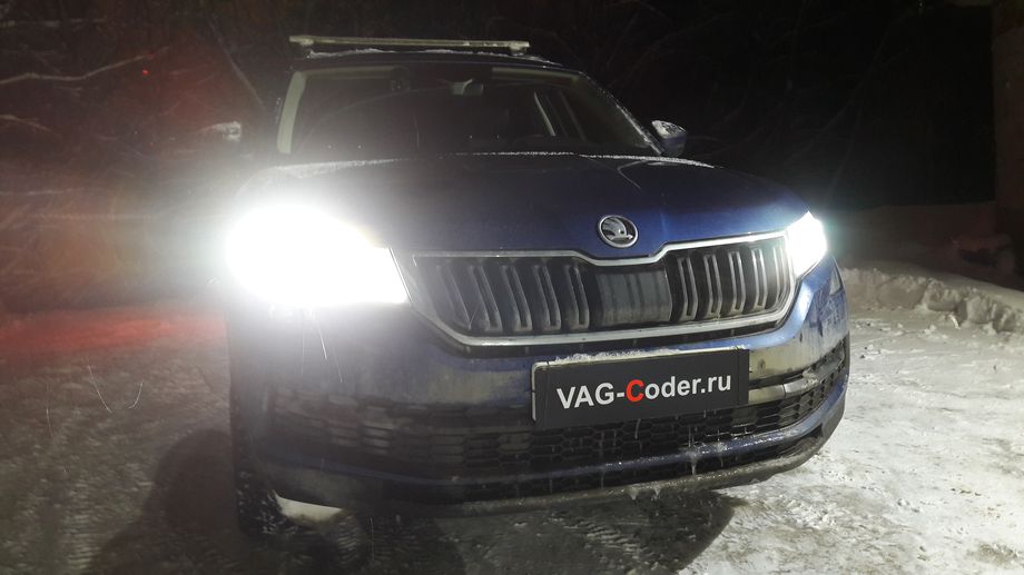 Skoda Kodiaq-2,0TDI(DBGC)-4х4-DSG7-2019м/г - комплексные работы по чип-тюнингу двигателя 2,0TDI(DBGC) и DSG7(DQ500) от PetranVAG Tuned, кодирование и активация скрытых функций, активация ассистента городского автопилота с удержанием автомобиля в полосе при движении в городском потоке в пробках Трафик Джам (Traffic Jam Assist, TJA), активация распознавания и отображения дорожных знаков в панели приборов (Traffic Sign Detection, VZE) и активация ассистента контроля движения в полосе по дорожной разметке (Lane Assist, контроль движения и подруливания в полосе) в VAG-Coder.ru в Перми