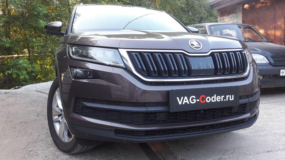 Skoda Kodiaq-2,0TDI(DBGC)-4х4-DSG7-2020м/г - комплексные работы по чип-тюнингу двигателя 2,0TDI(DBGC) и DSG7(DQ500) от PetranVAG Tuned, кодирование и активация пакета скрытых заводских функций, и активация Адаптивного ведения ассистента контроля движения в полосе по дорожной разметке (Lane Assist, контроль движения и подруливания в полосе) на Шкода Кодиак в VAG-Coder.ru в Перми