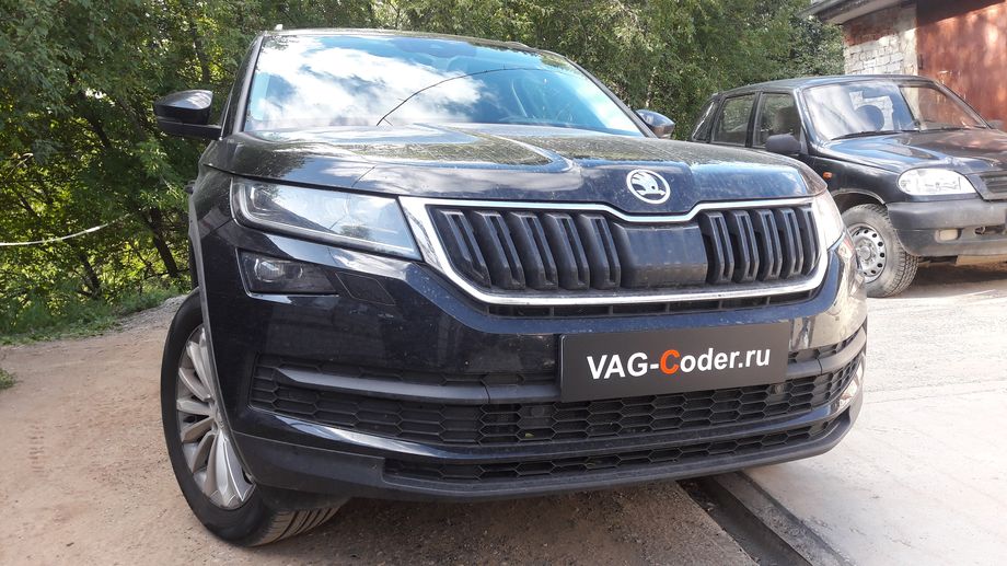 Skoda Kodiaq-2,0TDI(DBGC)-4х4-DSG7-2019м/г - комплексные работы по чип-тюнингу двигателя 2,0TDI(DBGC) до 190 л.с и 420 Нм от PetranVAG Tuned, кодирование и активация пакетов - Ассистента городского автопилота с удержанием автомобиля в полосе при движении в городском потоке в пробках Трафик Джам (Traffic Jam Assist, TJA) и Ассистента аварийной остановки Эмердженси Асист (Emergency Assist) на Шкода Кодиак в VAG-Coder.ru в Перми