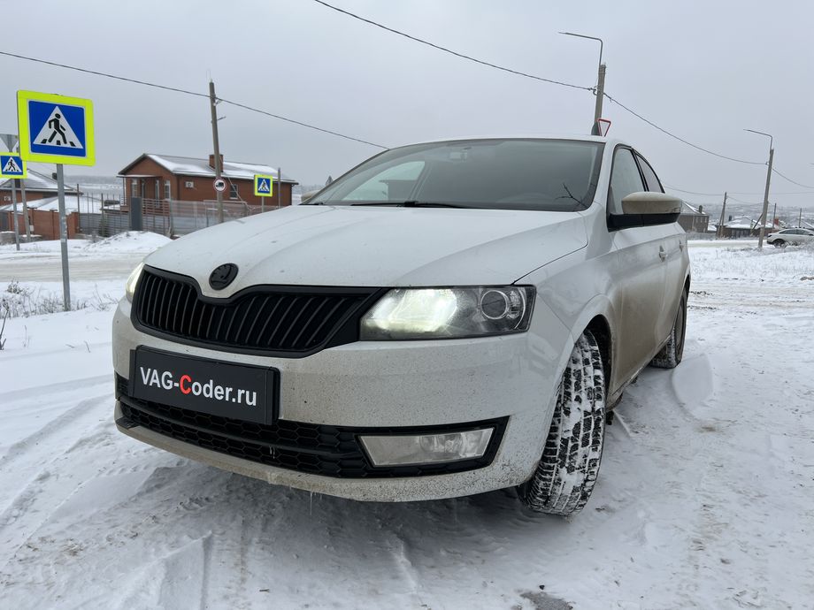 Skoda Rapid FL-1,6MPI(CWVB)-МКП5-2019м/г - обновление устаревшей прошивки блока управления двигателя, чип-тюнинг двигателя 1,6MPI(CWVB) до 125 л.с и 175 Нм от PetranVAG Tuned, активация и кодирование пакета скрытых заводских функций на Шкода Рапид ФЛ в VAG-Coder.ru в Ростове-на-Дону