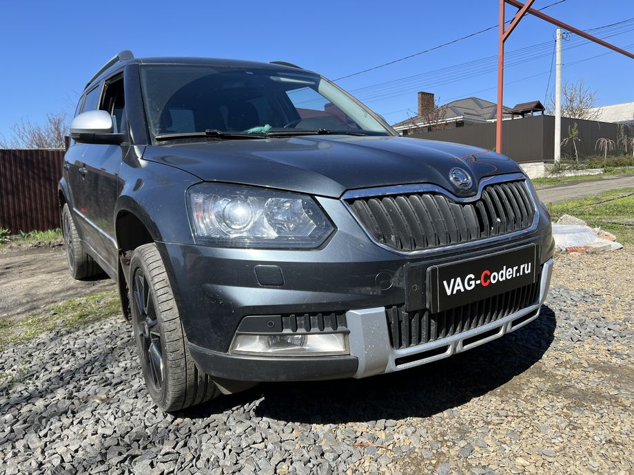Skoda Yeti-2,0TDI(CLCB)-4х4-DSG6-2015м/г - обновление устаревшей прошивки блока управления полного привода Халдекс (Haldex) имеющей сбойное программное обеспечение, программное отключение клапана системы EGR (мод EGRoff), программное отключение сажевого фильтра (мод DPFoff), чип-тюнинг двигателя 2,0TDI(CLCB) до 185 л.с. и 410 Нм с отображением скорости круиз-контроля (GRA) в панели комбинации приборов GRADisplayOn, и чип-тюнинг автоматической коробки передач DSG6(DQ250) от PetranVAG Tuned на Шкода Йети в VAG-Coder.ru в Ростове-на-Дону