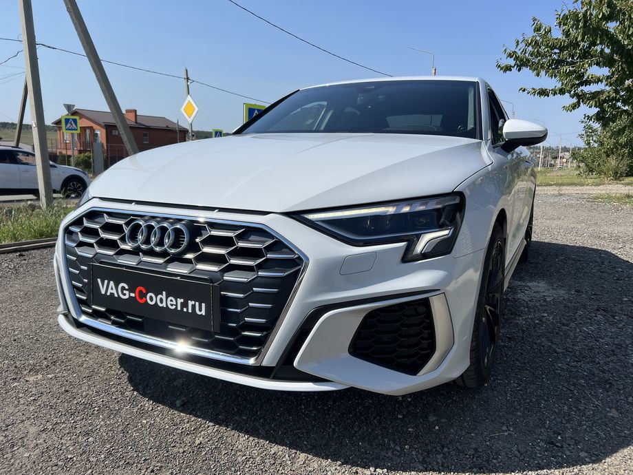 Audi A3L-1,4TSI-DSG7-2021м/г - доустановка и программная активация оригинальной камеры заднего вида с динамическими траекториями в ручке открытия в двери багажника на Ауди А3Л в VAG-Coder.ru в Ростове-на-Дону