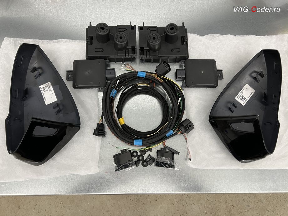 Skoda Kodiaq-2019м/г - комплектующие для доустановки системы Side Assist - Ассистента контроля слепых зон и смены полосы (Side Assist, BSD, Blind Spot Detection) и Ассистента выезда с парковки (Rear Traffic Alert, RTA), доустановка Ассистента контроля слепых зон и смены полосы (Side Assist, BSD, Blind Spot Detection) и Ассистента выезда с парковки (Rear Traffic Alert, RTA) на Шкода Кодиак в VAG-Coder.ru в Ростове-на-Дону