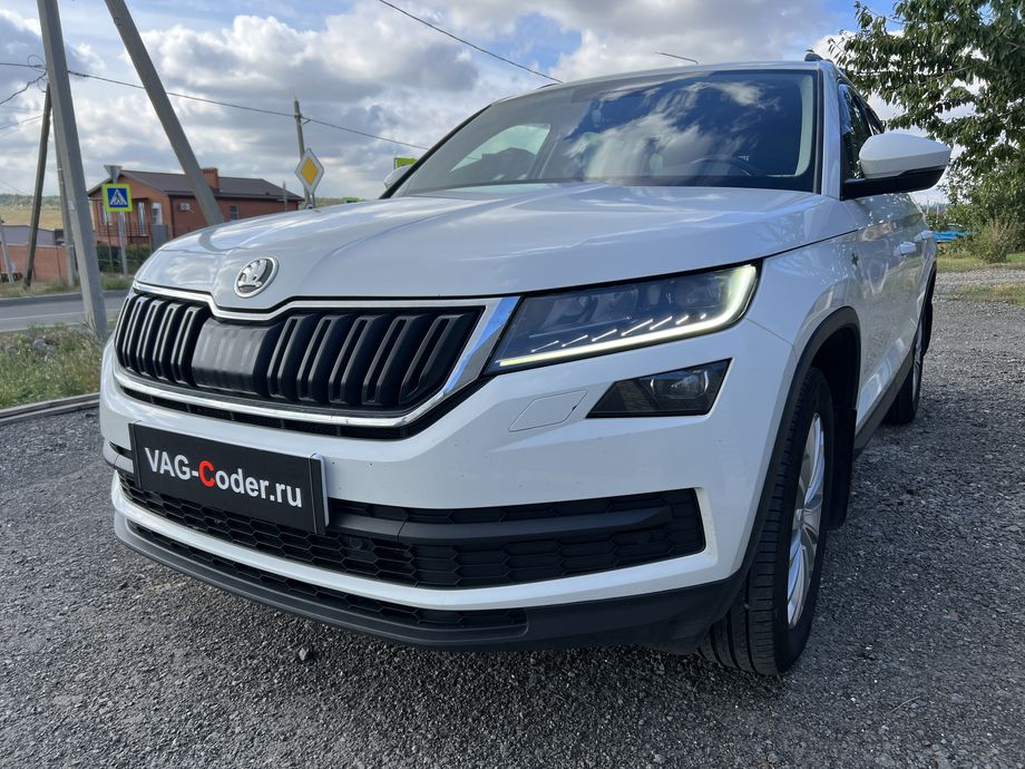 Skoda Kodiaq-2,0TDI-4х4-DSG7-2021м/г - программное устранение ошибки и сбоя работы неисправного блока управления системы телематики (ошибки - SOS и Оранжевая/Красная индикация Глонасс) и восстановление работы блока системы телематики, и обновление устаревшей прошивки блока управления модуля аварийного вызова и коммуникации Эра-Глонасс (OCUGen3High, 75-й блок) устраняющей самопроизвольный разряд АКБ в блоке Глонасс на Шкода Кодиак в VAG-Coder.ru в Ростове-на-Дону