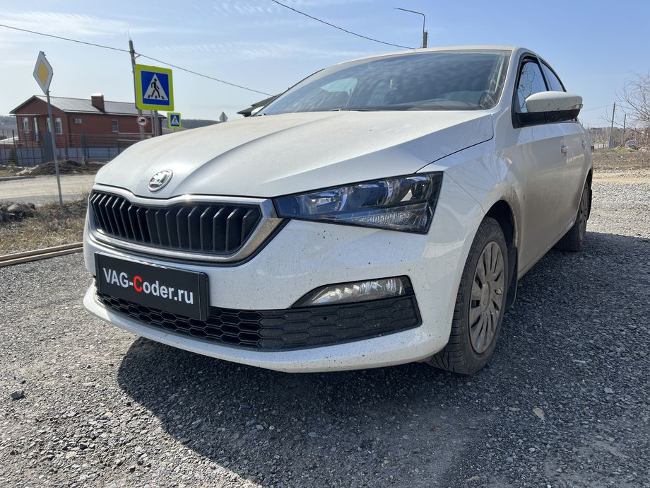 Skoda Rapid FL-1,6MPI-АКПП6-2022м/г - программное устранение ошибки и сбоя работы неисправного блока управления системы телематики (ошибки - SOS и Оранжевая/Красная индикация Глонасс) и восстановление работы блока системы телематики, и обновление устаревшей прошивки блока управления модуля аварийного вызова и коммуникации Эра-Глонасс (OCUGen3High, 75-й блок) устраняющей самопроизвольный разряд АКБ в блоке Глонасс на Шкода Рапид ФЛ в VAG-Coder.ru в Ростове-на-Дону