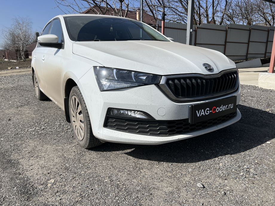 Skoda Rapid FL-1,6MPI-АКПП6-2022м/г - программное устранение ошибки и сбоя работы неисправного блока управления системы телематики (ошибки - SOS и Оранжевая/Красная индикация Глонасс) и восстановление работы блока системы телематики, и обновление устаревшей прошивки блока управления модуля аварийного вызова и коммуникации Эра-Глонасс (OCUGen3High, 75-й блок) устраняющей самопроизвольный разряд АКБ в блоке Глонасс на Шкода Рапид ФЛ в VAG-Coder.ru в Ростове-на-Дону