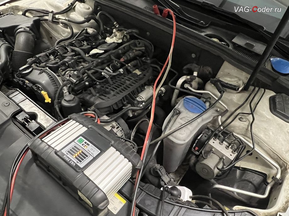 Audi A4 B8-2015м/г - в процессе выполнения работ, чип-тюнинг двигателя 2,0TSI(CNCD) до 300 л.с. и 460 Нм и чип-тюнинг автоматической коробки передач DSG7 (DL501) от PetranVAG Tuned на Ауди А4 Б8 в VAG-Coder.ru в Ростове-на-Дону