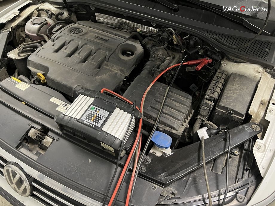VW Passat B8 Alltrack-2019м/г - в процессе выполнения работ, чип-тюнинг двигателя 2,0TDI(DFHA) до 230 л.с. и 420 Нм, программное отключение мочевины AdBlue (мод AdBlOff, SRC), обновление устаревшей прошивки блока управления автоматической коробки передач DSG7 до самой последней и актуальной заводской версии прошивки, и чип-тюнинг автоматической коробки передач DSG7(DQ381) от PetranVAG Tuned на Фольксваген Пассат Б8 Алтрек в VAG-Coder.ru в Ростове-на-Дону