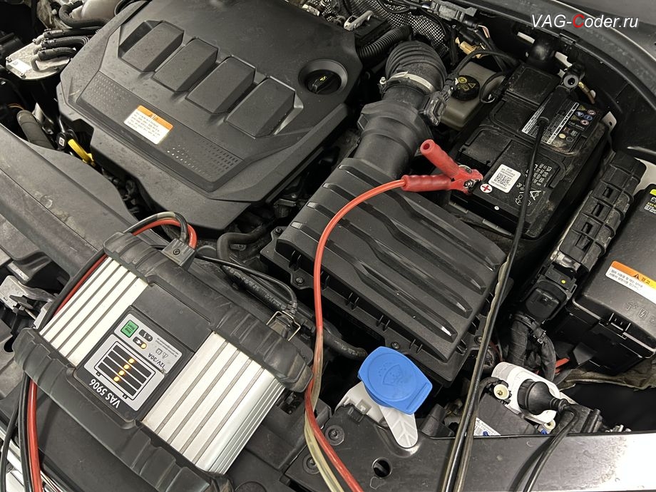 VW Tiguan NF-2023м/г - в процессе выполнения работ, чип-тюнинг автоматической коробки передач DSG7 (DQ381) от PetranVAG Tuned, и программно-аппаратное отключение функции системы Start/Stop на Фольксваген Тигуан НФ в VAG-Coder.ru в Ростове-на-Дону